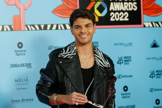 Abraham Mateo en la alfombra roja de Los40 Music Awards, este viernes en el Wizink Center en Madrid.