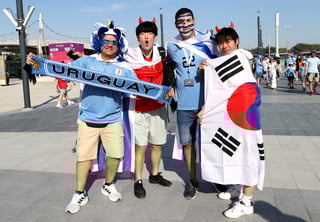 La afición del Korea Vs. Uruguay