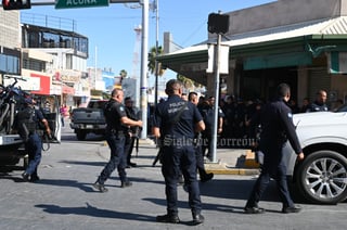 El Centro de Torreón se llenó de elementos de seguridad.