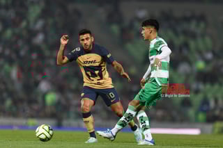 Santos Laguna vs Pumas UNAM

Eduardo Antonio Salvio #10 Medio Pumas
Omar Antonio Campos Chagoya #2 Defensa Santos

Santos Laguna vs Pumas UNAM J02C2023

Guerreros del Santos Laguna vs Pumas de la UNAM

Jornada 2 del clausura 2023 en el Territorio Santos Modelo

fútbol soccer, liga mx Estadio Corona, Torreón Coahuila, México

Eduardo Salvio, Omar Campos, Estadio Corona, Torreón, Coahuila, México, Fútbol, Santos, Pumas
