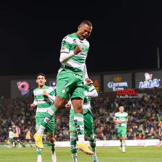 Festejo del gol de Harold, Harold Preciado, Santos Laguna vs Pumas UNAM

Harold Fabián Preciado Villarreal #7 Delantero Santos

Santos Laguna vs Pumas UNAM J02C2023

Guerreros del Santos Laguna vs Pumas de la UNAM

Jornada 2 del clausura 2023 en el Territorio Santos Modelo

fútbol soccer, liga mx Estadio Corona, Torreón Coahuila, México

Harold Preciado, Estadio Corona, Torreón, Coahuila, México, Fútbol, Santos, Pumas