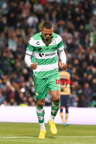 Festejo del gol de Harold, Harold Preciado, Santos Laguna vs Pumas UNAM

Harold Fabián Preciado Villarreal #7 Delantero Santos

Santos Laguna vs Pumas UNAM J02C2023

Guerreros del Santos Laguna vs Pumas de la UNAM

Jornada 2 del clausura 2023 en el Territorio Santos Modelo

fútbol soccer, liga mx Estadio Corona, Torreón Coahuila, México

Harold Preciado, Estadio Corona, Torreón, Coahuila, México, Fútbol, Santos, Pumas