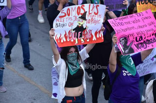 Marcha por el Día Internacional de la Mujer en Monclova