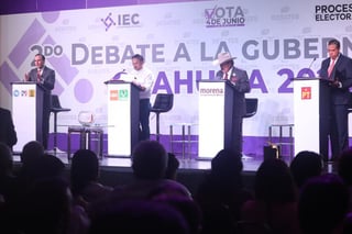 En álgido debate, candidatos a la gubernatura de Coahuila detallan sus propuestas en seguridad y desarrollo social