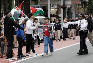 Simpatizantes de Palestina e Israel marchan en Estados Unidos