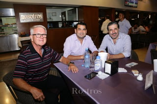 Enrique Meléndez, Mauricio Villalobos y Antonio Safa