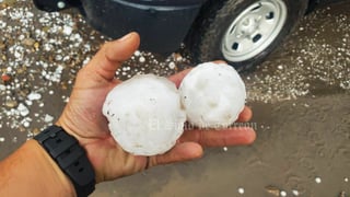 Reportan daños en la Región Carbonífera de Coahuila por granizo del tamaño de una pelota de golf
