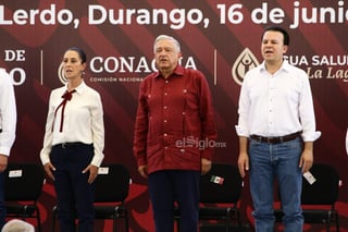 López Obrador, Sheinbaum y gobernadores de Coahuila y Durango supervisan Agua Saludable