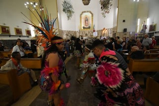 Peregrinación por la Virgen de Guadalupe en Día del Ferrocarrilero