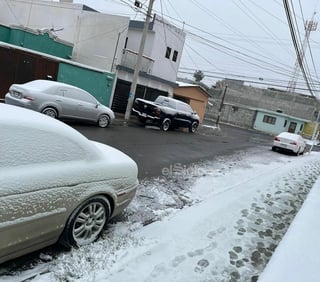 Saltillo se cubre de blanco con nevada