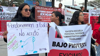 Maestros protestan en Monclova contra reforma a la Ley del ISSSTE 2025