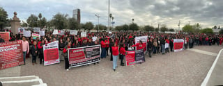 Maestros protestan en Monclova contra reforma a la Ley del ISSSTE 2025