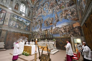 Papa León XIV ofrece su primera misa en la Capilla Sixtina Papa León XIV ofrece su primera misa en la Capilla Sixtina