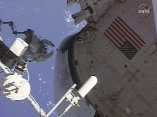 La cuarta y última caminata espacial para realizar trabajos de construcción de la Estación Espacial Internacional concluyó con éxito. (AP)
