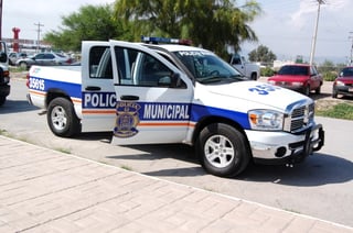 Aspecto de las nuevas patrullas pick up de la Dirección General de Seguridad Pública de Torreón que van a ser adquiridas por medio del Subsidio para la Seguridad de los Municipios (Subsemun) y que fue presentada a integrantes del Consejo Lagunero de la Iniciativa Privada.