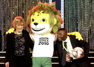 Un leopardo de nombre 'Zakumi' fue presentado ayer como la mascota oficial de la Copa del Mundo Sudáfrica 2010. (EFE)