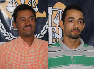 Agresivos.- Agentes de la Policía Municipal de Gómez Palacio, detuvieron a tres maridos acusados de violentos.