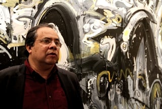Su trabajo. El pintor mexicano Jazzamoart dijo que el ritmo sincopado se convirtió para él en un pretexto para trabajar su obra.