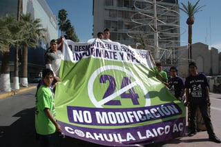 Se movilizarán. Grupo Coahuila Laico ya prepara nuevas manifestaciones contra la reforma al Artículo 24 Constitucional.