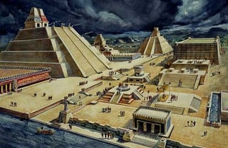 Representación gráfica de la ciudad de Tenochtitlan. ARCHIVO