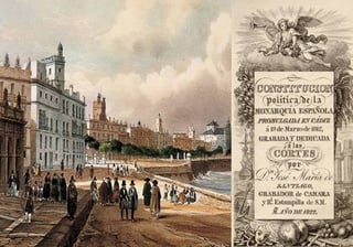 En medio de grandes contradicciones, tratando de suprimir la vigencia de la Constitución de Bayona, las llamadas Cortes de Cádiz sancionaron su propia constitución dirigida también a regir en España y América hasta el 19 de Marzo de 1812.