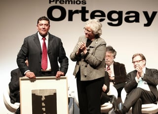 El periodista mexicano Humberto Padgett recibió el Premio Ortega y Gasset en la categoría de periodismo impreso por el reportaje 'Los muchachos perdidos'. NOTIMEX