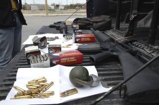 Armamento. En México han decomisado miles de armas y municiones pertenecientes a los miembros del crimen organizado.