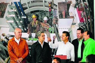 Obras. Enrique Peña Nieto, Juan José Guerra Abud; Miguel Ángel Mancera, Eruviel Ávila Villegas y David Korenfeld Federman.