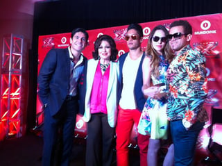  Angélica María, Belinda y el dúo venezolano Chino y Nacho presentaron la versión en español del programa de concurso musical “Factor X”. (Notimex)