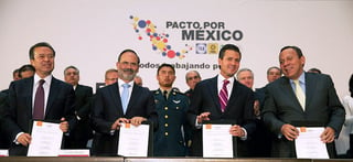 Sin precedentes. El Pacto por México fue firmado por las tres principales fuerzas políticas del país.