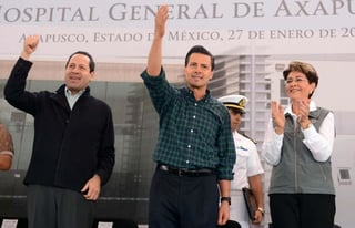 Hospital. El presidente Enrique Peña Nieto durante la inauguración del Hospital General de Axapusco del Estado de México.