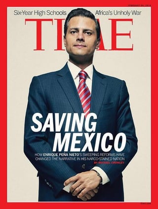 La revista destaca los “logros” del presidente Enrique Peña Nieto en su nuevo número. (Twitter) 