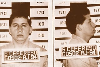El acusado. Aburto durante su consignación, el 25 marzo de 1994, tras ser acusado del asesinato del candidato Luis Donaldo Colosio.