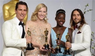 La mayoría de los actores postulados compitieron también por Premios de la Academia, incluidos los ganadores Matthew McConaughey y Lupita Nyong'o. (Archivo)