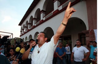 Declara. El 'Padre Goyo' confirmó que presentó su declaración y denuncia contra el alcalde de Apatzingán. 