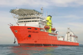 Navío. El barco OSA Goliath está en Aruba y planean venderlo para cobrar deuda.