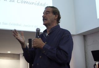 Declara.  Vicente Fox Quesada, quien participó en el foro anual de Bloomberg. 