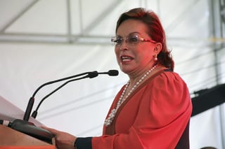 Discurso. La líder del sindicato magisterial de México, Elba Esther Gordillo, durante la inauguración de un congreso del SNTE.