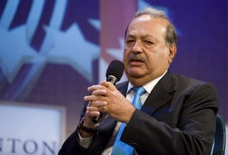 Reunión. El presidente del Grupo Carso S.A., Carlos Slim Helú, durante su intervención en una reunión en Nueva York, EU.