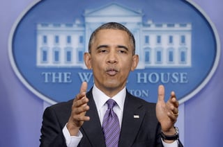 Conferencia. El presidente de Estados Unidos, Barack Obama, ofrece una rueda de prensa en Washington.