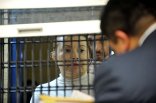 Proceso penal. La exlíder del SNTE, Elba Esther Gordillo, fotografiada en el Reclusorio Oriente. 