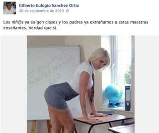 El funcionario había publicado por medio de su perfil de Facebook, imágenes de mujeres en poca ropa y poses provocativas. (Internet) 