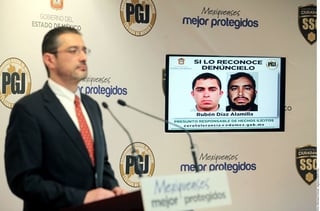 Captura. El procurador del Estado de México, Alejandro Jaime Gómez Sánchez, dio a conocer la captura de Rubén Díaz.