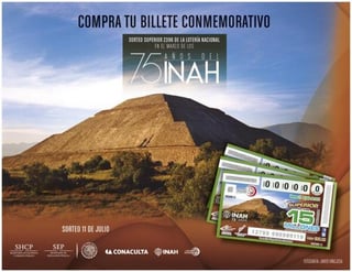 El INAH indicó que los billetes emitidos presentan la imagen de la Pirámide del Sol de la Zona Arqueológica de Teotihuacan. (Twitter)