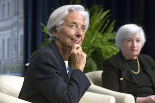 Previsión. La directora gerente del Fondo Monetario Internacional, Christine Lagarde y Janet Yellen, presidenta de la Fed. (ARCHIVO)