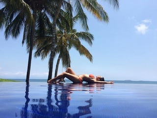 Kim Kardashian publicó algunas fotografías donde indicó que se encuentra en Punta Mita, Nayarit. (Instagram)
