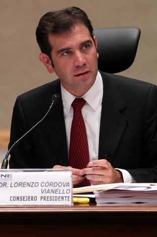 Elecciones. Lorenzo Córdova, presidente del INE dijo que para el próximo año contempla un 9 % de aumento al presupuesto.