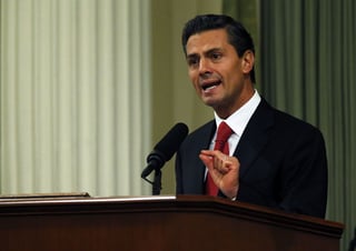 Reunión. El presidente Peña se reunió con empresarios californianos en su viaje de estado.