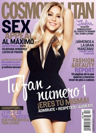 Shakira confirmó a Cosmopolitan que espera a su segundo hijo. (Archivo)