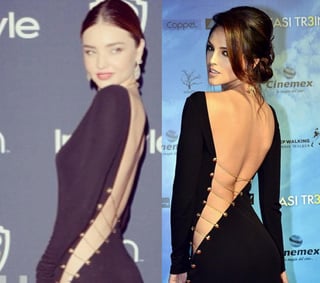 Ambas fueron fotografiadas usando el mismo vestido luciendo la espalda al desnudo. (INSTAGRAM)